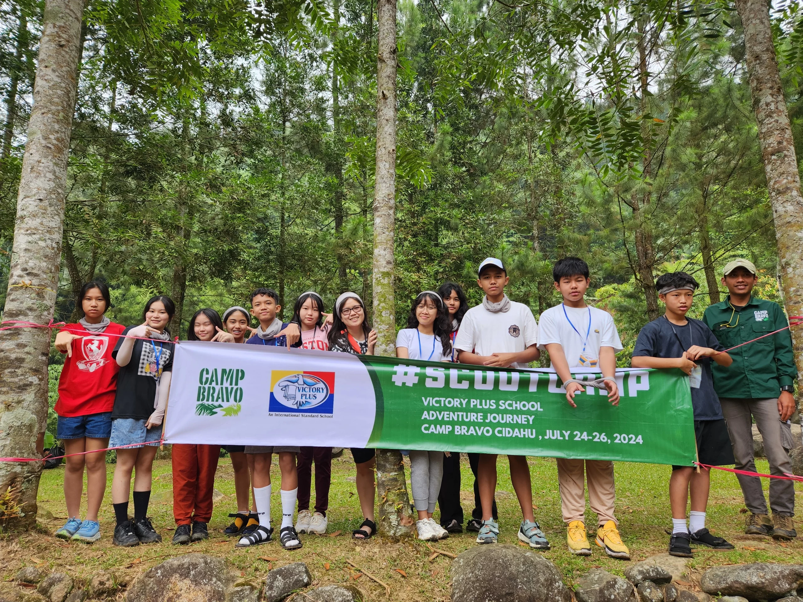 Grade 8 students in the SVP Scout Camp